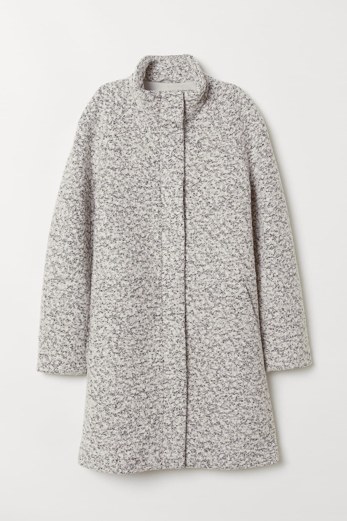 New girl standing collar coat