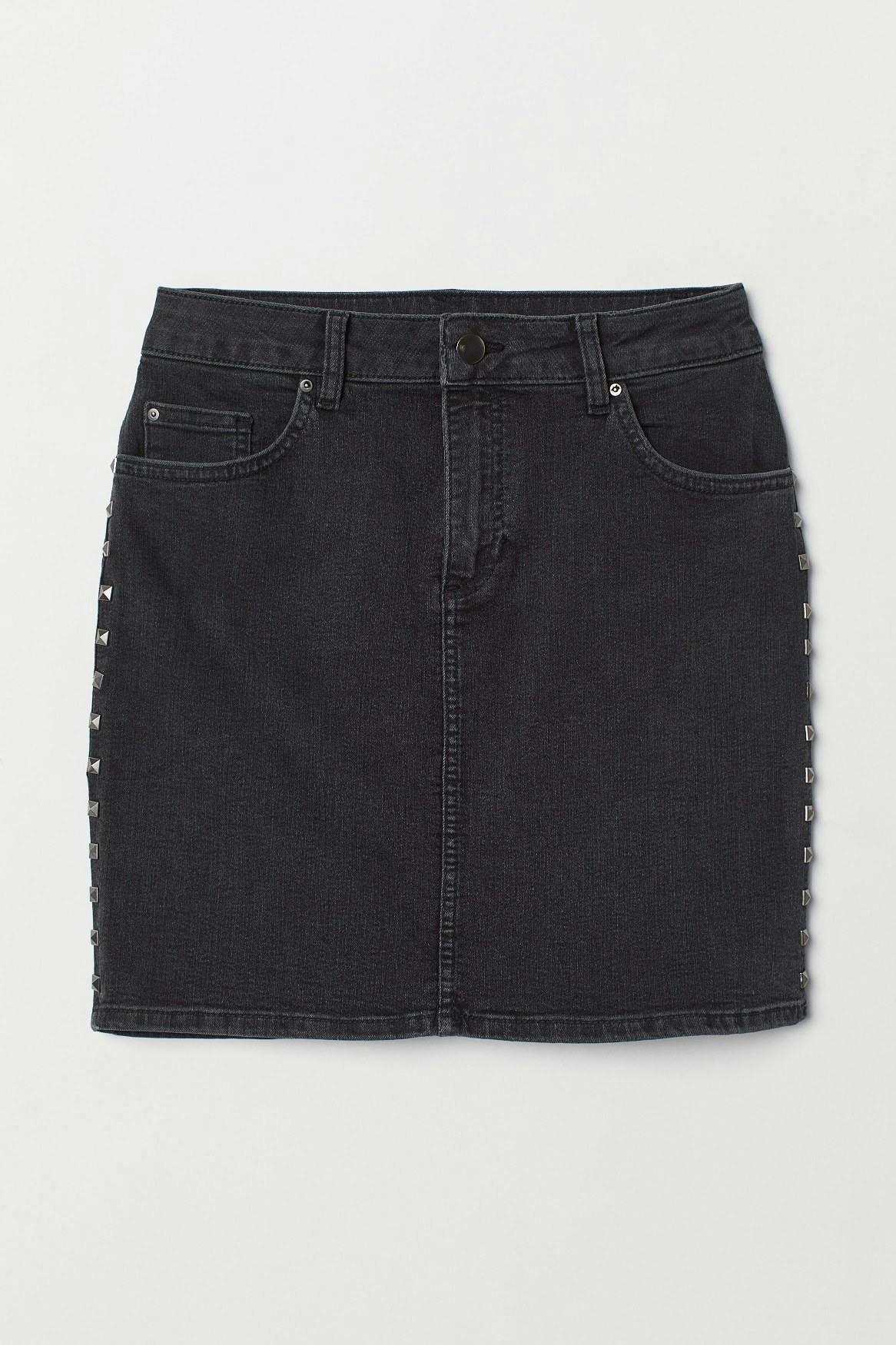 Night denim skirt