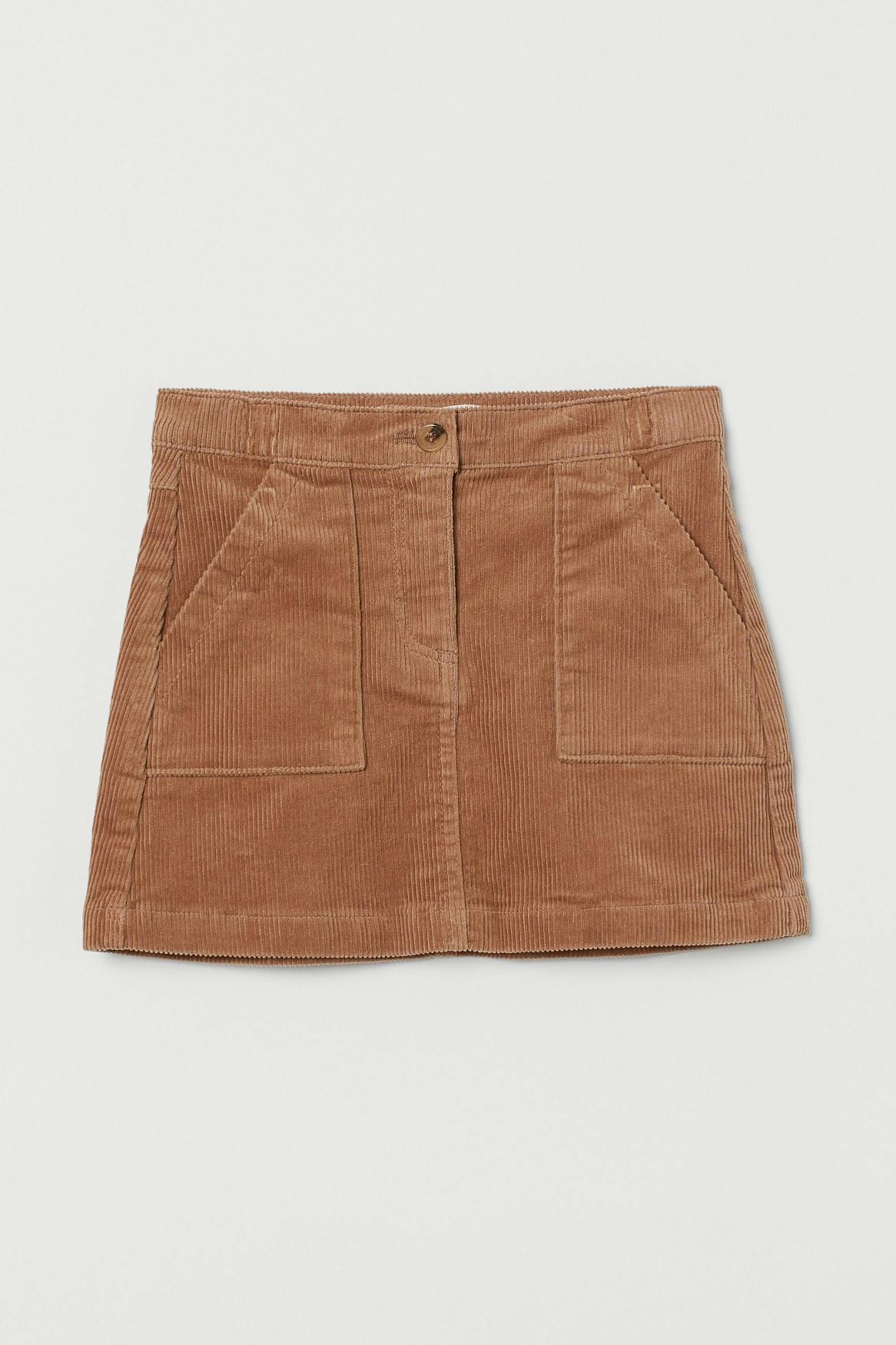 Bardot cord skirt